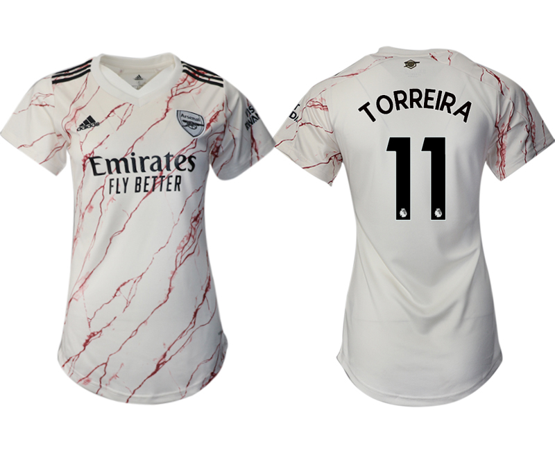 Men 2021 Arsenal away aaa version womens #11 soccer jerseys->women soccer jersey->Women Jersey